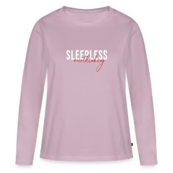 sleepless overthinking - Frauen Premium Bio Langarmshirt - Altrosa - Vorne - Julia (174cm)