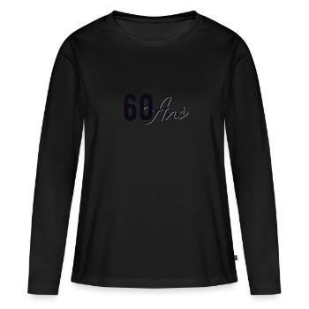 60 Ans - T-shirt manches longues Premium bio Femme - noir - Devant - Julia (174cm)