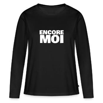 encore moi - T-shirt manches longues Premium bio Femme - noir - Devant - Julia (174cm)