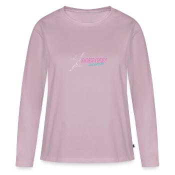 Maman danseuse - T-shirt manches longues Premium bio Femme - rose poudré - Devant - Julia (174cm)