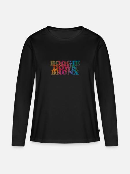 Boogie Down Bronx - Frauen Premium Bio Langarmshirt - Schwarz