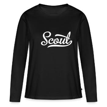 Scout - T-shirt manches longues Premium bio Femme - noir - Devant - Julia (174cm)
