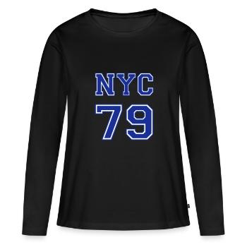 NYC 79 - T-shirt manches longues Premium bio Femme - noir - Devant - Julia (174cm)