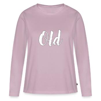 Ancien - Alt - T-shirt manches longues Premium bio Femme - rose poudré - Devant - Julia (174cm)