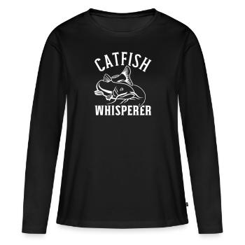 Wels - Frauen Premium Bio Langarmshirt - Schwarz - Vorne - Julia (174cm)