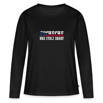 Tchèques République tchèque - T-shirt manches longues Premium bio Femme - noir - Devant - Julia (174cm)