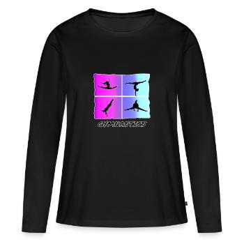 Gymnastique - Gymnastique, Gymnastique - T-shirt manches longues Premium bio Femme - noir - Devant - Julia (174cm)