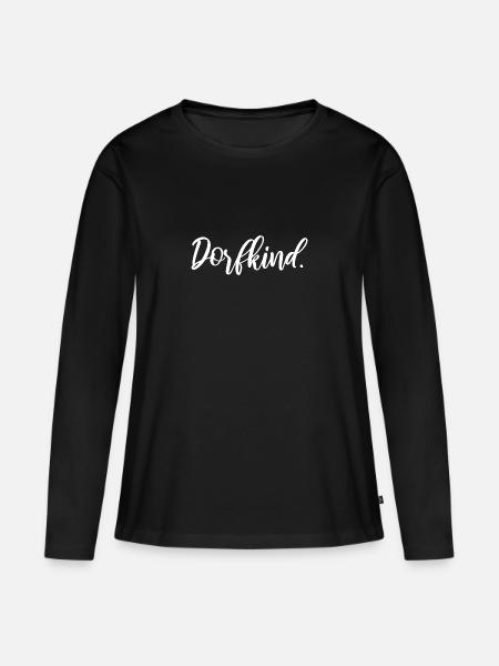Dorfkind. - Frauen Premium Bio Langarmshirt - Schwarz