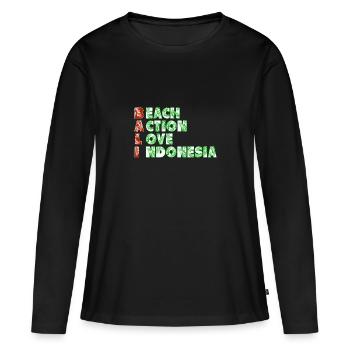 Bali - Indonésie - T-shirt manches longues Premium bio Femme - noir - Devant - Julia (174cm)