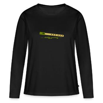 whistle green - Women's Premium Organic Long Sleeve Shirt - black - Front - Julia (174cm)
