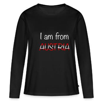 Je suis d'Autriche souvenir de drapeau rouge blanc rouge - T-shirt manches longues Premium bio Femme - noir - Devant - Julia (174cm)