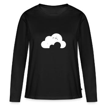Nuage tacheté - T-shirt manches longues Premium bio Femme - noir - Devant - Julia (174cm)