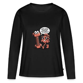 Si quelqu’un a une vis desserrée en disant - T-shirt manches longues Premium bio Femme - noir - Devant - Julia (174cm)