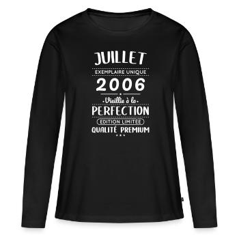 18th Anniversary - July 2006 Perfection - Women's Premium Organic Long Sleeve Shirt - black - Front - Julia (174cm)