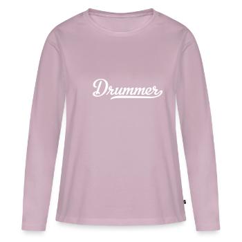 batteur - T-shirt manches longues Premium bio Femme - rose poudré - Devant - Julia (174cm)