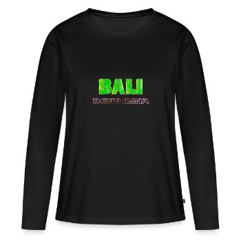 Bali - Indonésie - T-shirt manches longues Premium bio Femme - noir - Devant - Julia (174cm)