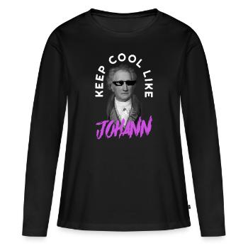 Reste cool comme le poète Johann Wolfgang Goethe - T-shirt manches longues Premium bio Femme - noir - Devant - Julia (174cm)