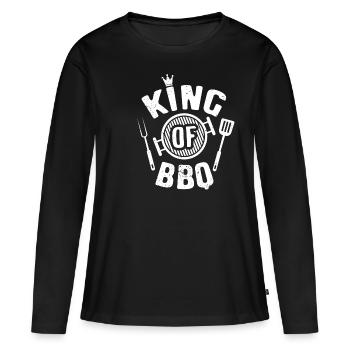 Barbecue Barbecue Griller Barbecue Grill Barbecue saison - T-shirt manches longues Premium bio Femme - noir - Devant - Julia (174cm)