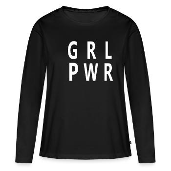 Girls Power Girl Power - Women's Premium Organic Long Sleeve Shirt - black - Front - Julia (174cm)