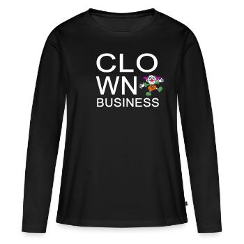 Clown - Frauen Premium Bio Langarmshirt - Schwarz - Vorne - Julia (174cm)