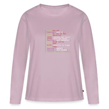 Monday Programmer - Frauen Premium Bio Langarmshirt - Altrosa - Vorne - Julia (174cm)