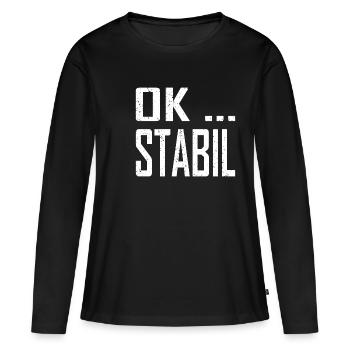OK... Stable - Women's Premium Organic Long Sleeve Shirt - black - Front - Julia (174cm)