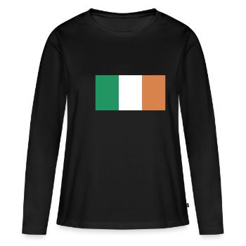 Pavillon de l’Irlande, drapeau de l’Irlande, Irlande - T-shirt manches longues Premium bio Femme - noir - Devant - Julia (174cm)
