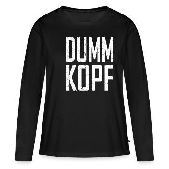 fool - Women's Premium Organic Long Sleeve Shirt - black - Front - Julia (174cm)