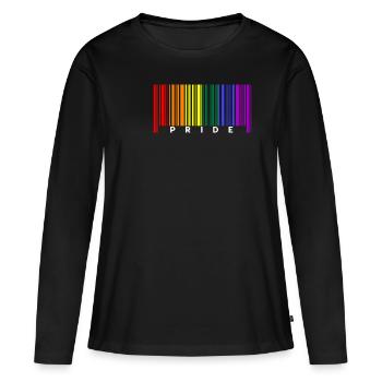 LGBT Gay Pride Gay Lesbienne Love Barcode - T-shirt manches longues Premium bio Femme - noir - Devant - Julia (174cm)