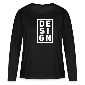 CONCEPTION - T-shirt manches longues Premium bio Femme - noir - Devant - Julia (174cm)