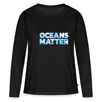 Klimaschutz Umweltschutz Meer Demonstration - Frauen Premium Bio Langarmshirt - Schwarz - Vorne - Julia (174cm)