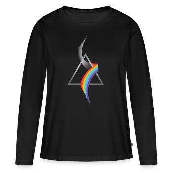 Optics refraction - Women's Premium Organic Long Sleeve Shirt - black - Front - Julia (174cm)