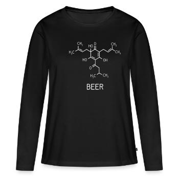 Brasserie Brasserie Goasmaß Chimiste Formule - T-shirt manches longues Premium bio Femme - noir - Devant - Julia (174cm)