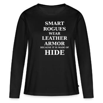 Smart rogues - Women's Premium Organic Long Sleeve Shirt - black - Front - Julia (174cm)