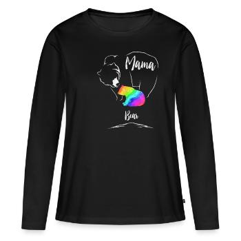 Mama Bear Gay lgbt Mother's Day Mother's Gift - Women's Premium Organic Long Sleeve Shirt - black - Front - Julia (174cm)