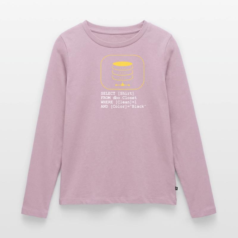 Code Database SQL Sarcasm Developer Gift Women's Premium Organic Long Sleeve Shirt