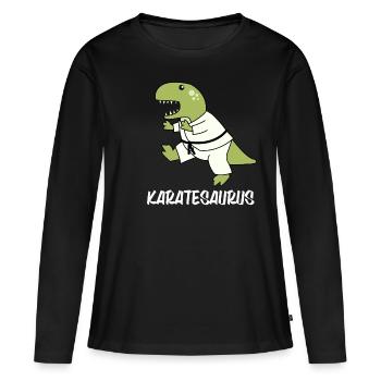 Association de cadeau d'enfants de karaté d'arts martiaux - T-shirt manches longues Premium bio Femme - noir - Devant - Julia (174cm)