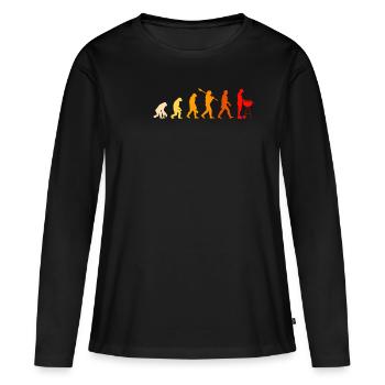 BBQ Evolution - Barbecue, grillen, Grill - Frauen Premium Bio Langarmshirt - Schwarz - Vorne - Julia (174cm)