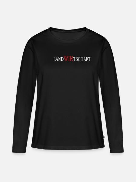 Landwirtschaft - Frauen Premium Bio Langarmshirt - Schwarz