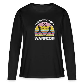 Hashimotos Warrior - T-shirt manches longues Premium bio Femme - noir - Devant - Julia (174cm)
