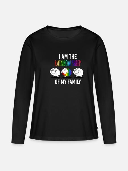 LGBT - Frauen Premium Bio Langarmshirt - Schwarz