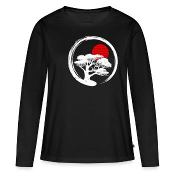 Bonsai tree - Women's Premium Organic Long Sleeve Shirt - black - Front - Julia (174cm)
