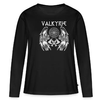 Valkyrie Walküre - T-shirt manches longues Premium bio Femme - noir - Devant - Julia (174cm)