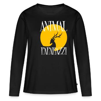 Photographier des animaux Photographe animalier - T-shirt manches longues Premium bio Femme - noir - Devant - Julia (174cm)