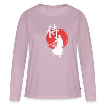 Ronin Samurai Krieger - Frauen Premium Bio Langarmshirt - Altrosa - Vorne - Julia (174cm)