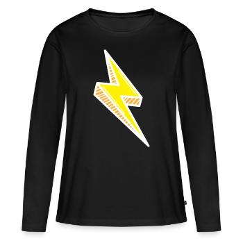 Blitz Comic Rapide - T-shirt manches longues Premium bio Femme - noir - Devant - Julia (174cm)