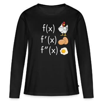 Mathematiker Integral Mathe Spruch Ableitung leich - Frauen Premium Bio Langarmshirt - Schwarz - Vorne - Julia (174cm)