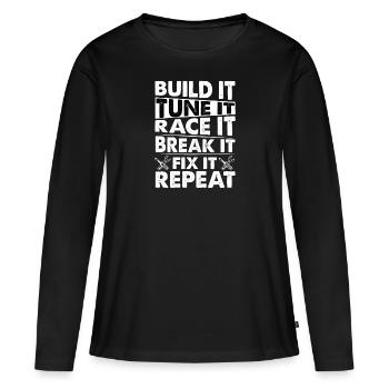 DO-IT-YOURSELF DIY DIY Build Yourself Repair - Women's Premium Organic Long Sleeve Shirt - black - Front - Julia (174cm)