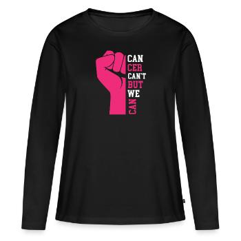 Cancer du sein Cancer du sein Cancer du sein Cadeau - T-shirt manches longues Premium bio Femme - noir - Devant - Julia (174cm)