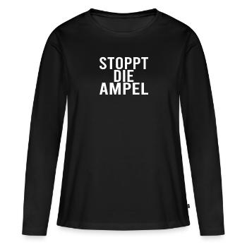 Stoppt Die Ampel Klimawandel Demonstration Demo - Frauen Premium Bio Langarmshirt - Schwarz - Vorne - Julia (174cm)